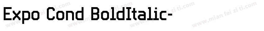 Expo Cond BoldItalic字体转换